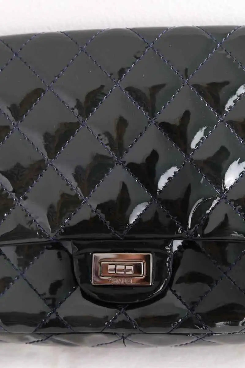 Sac à bandoulière Chanel 2.55 Noir en Cuir verni