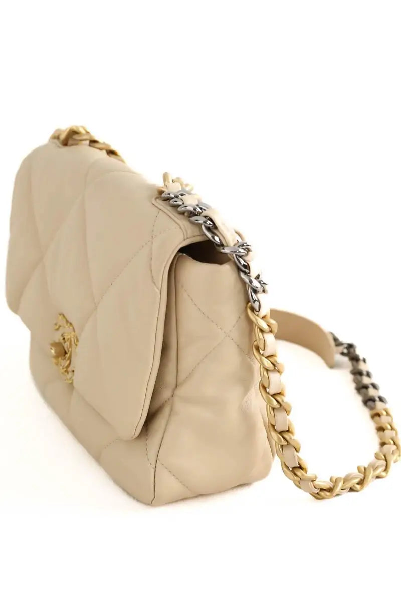 Sac à bandoulière Chanel Beige en Cuir