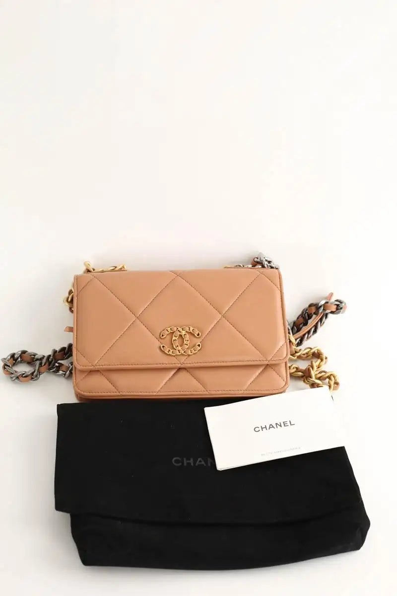 Sac à bandoulière Chanel Beige en Cuir