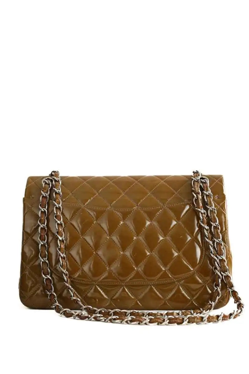 Sac à bandoulière Chanel Timeless/Classique Camel en Cuir verni