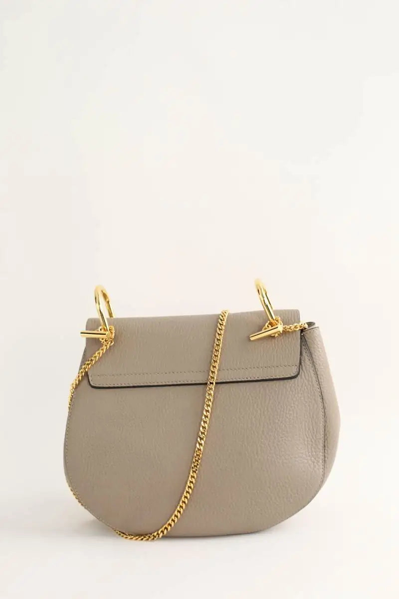 Sac à bandoulière Chloé Drew small Beige en Cuir
