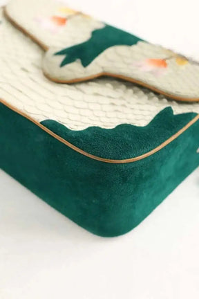 Sac à bandoulière Claris Virot Ecru en Cuirs exotiques