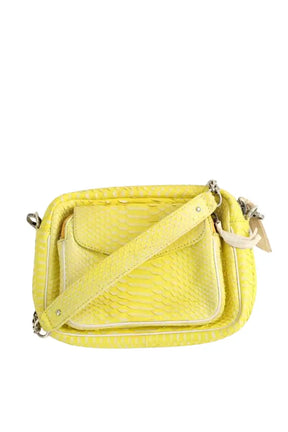 Sac à bandoulière Claris Virot Jaune en Cuir - Seconde Main