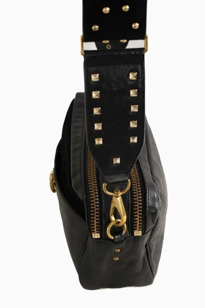 Sac à bandoulière Claris Virot Lily Noir en Cuir