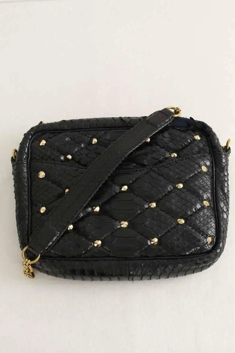 Sac à bandoulière Claris Virot Noir en Cuir