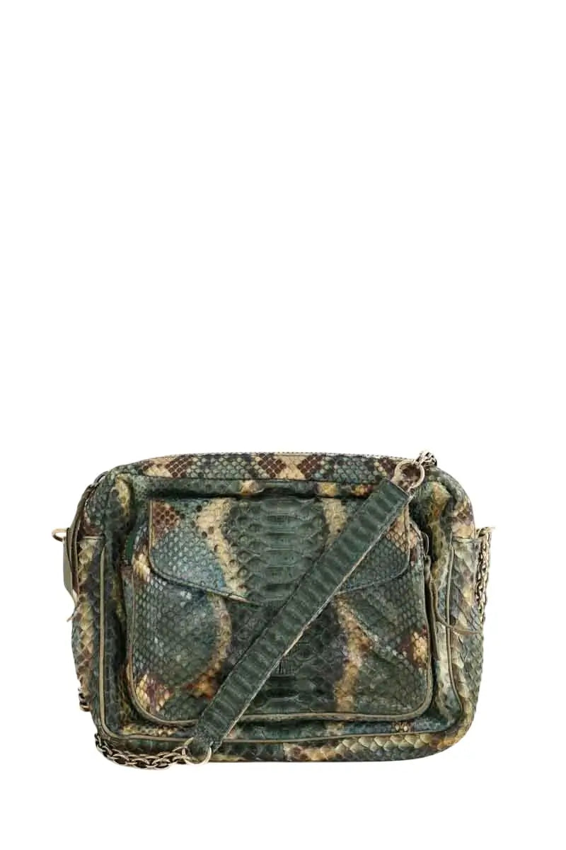Sac à bandoulière Claris Virot Vert en Cuirs exotiques - Seconde Main