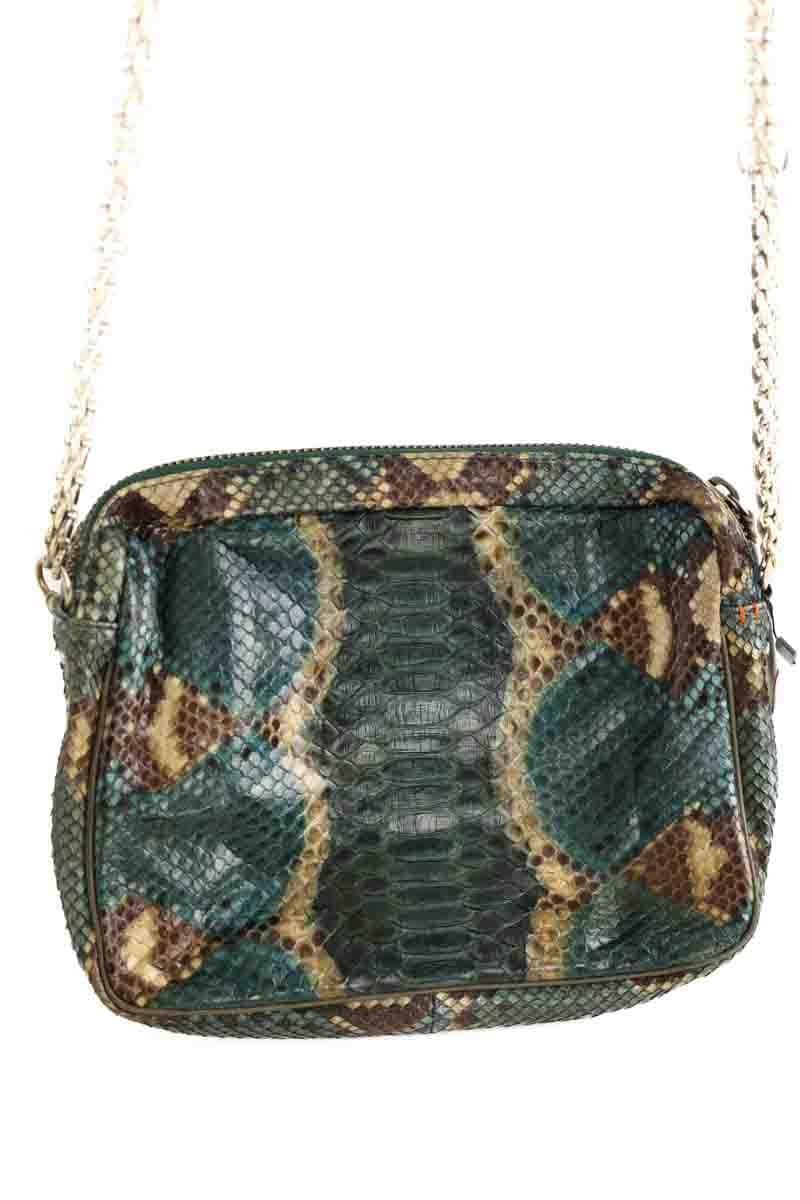 Sac à bandoulière Claris Virot Vert en Cuirs exotiques