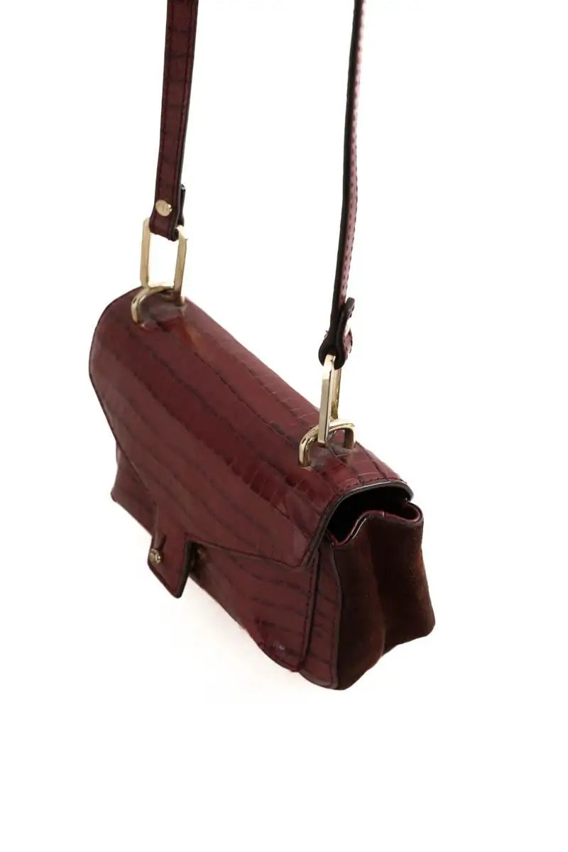 Sac à bandoulière Claudie Pierlot Amy Bordeaux en Cuir