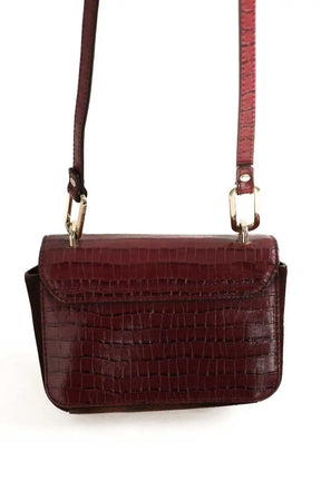 Sac à bandoulière Claudie Pierlot Amy Bordeaux en Cuir