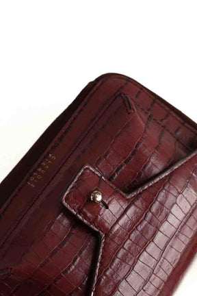 Sac à bandoulière Claudie Pierlot Amy Bordeaux en Cuir