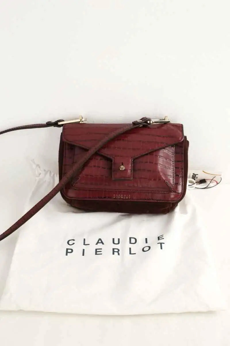 Sac à bandoulière Claudie Pierlot Amy Bordeaux en Cuir