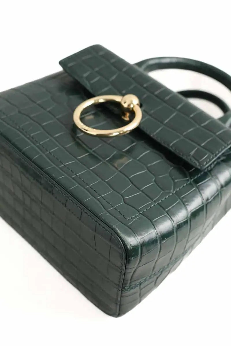 Sac à bandoulière Claudie Pierlot Anouck Vert en Cuirs exotiques