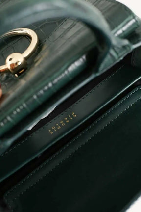 Sac à bandoulière Claudie Pierlot Anouck Vert en Cuirs exotiques