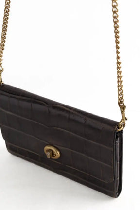 Sac à bandoulière Coach Anthracite en Cuir