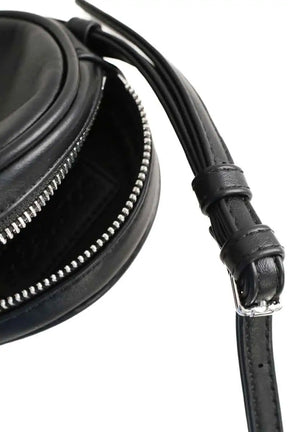 Sac à bandoulière Courrèges Réédition new circle Noir en Cuir