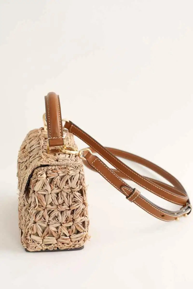 Sac à bandoulière Cult Gaia Beige en Osier