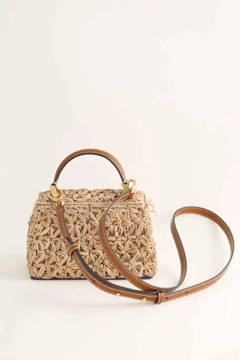 Sac à bandoulière Cult Gaia Beige en Osier