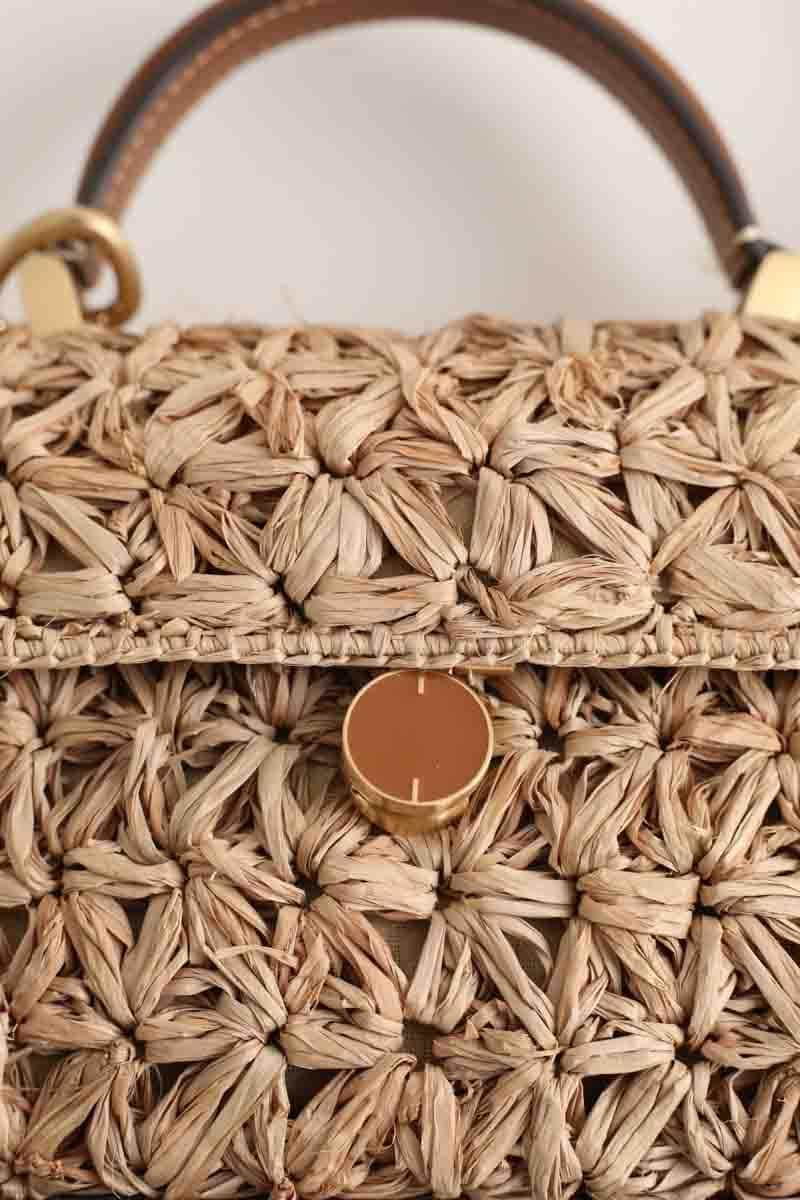 Sac à bandoulière Cult Gaia Beige en Osier