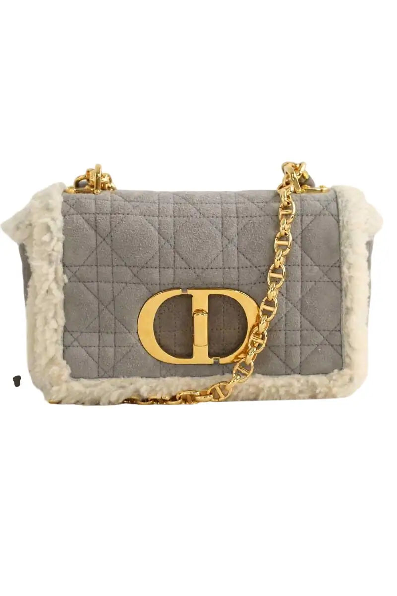 Sac à bandoulière Dior 30 montaigne Gris en Cuir - Seconde Main