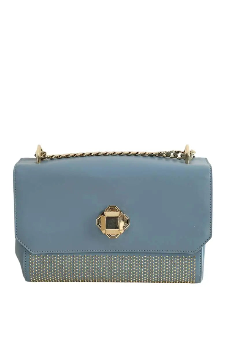 Sac à bandoulière Elie Saab Bleu en Cuir - Seconde Main