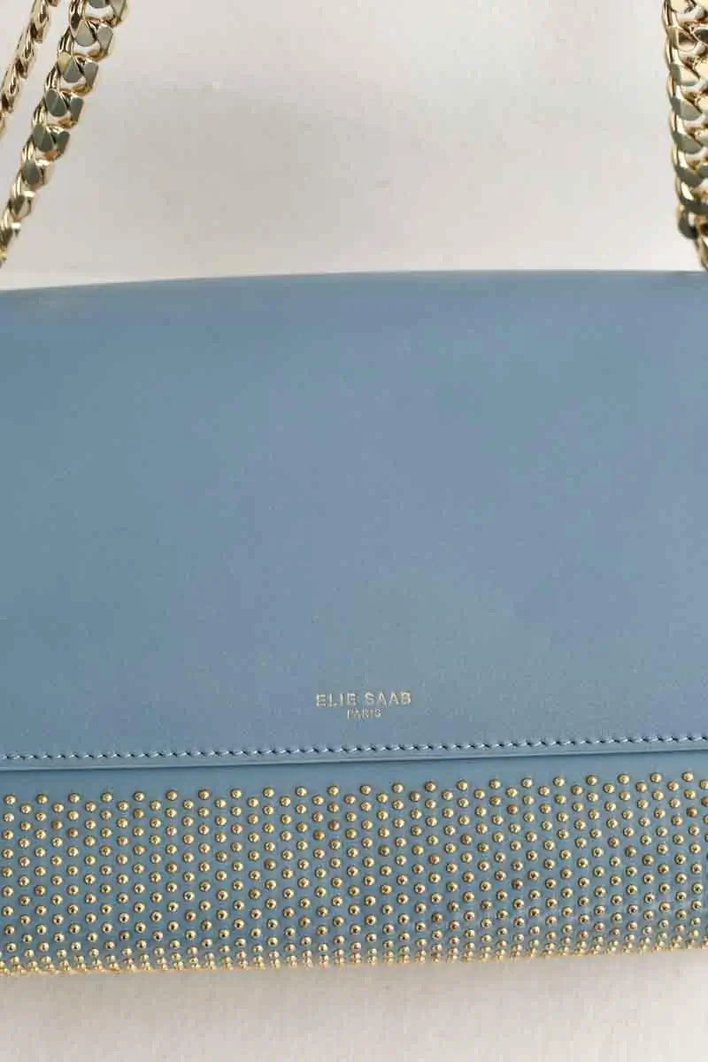Sac à bandoulière Elie Saab Bleu en Cuir
