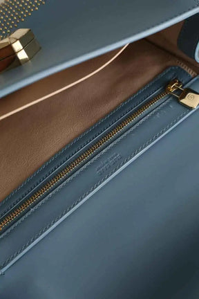 Sac à bandoulière Elie Saab Bleu en Cuir