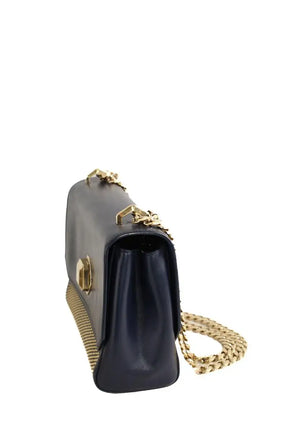 Sac à bandoulière Elie Saab Marine en Cuir