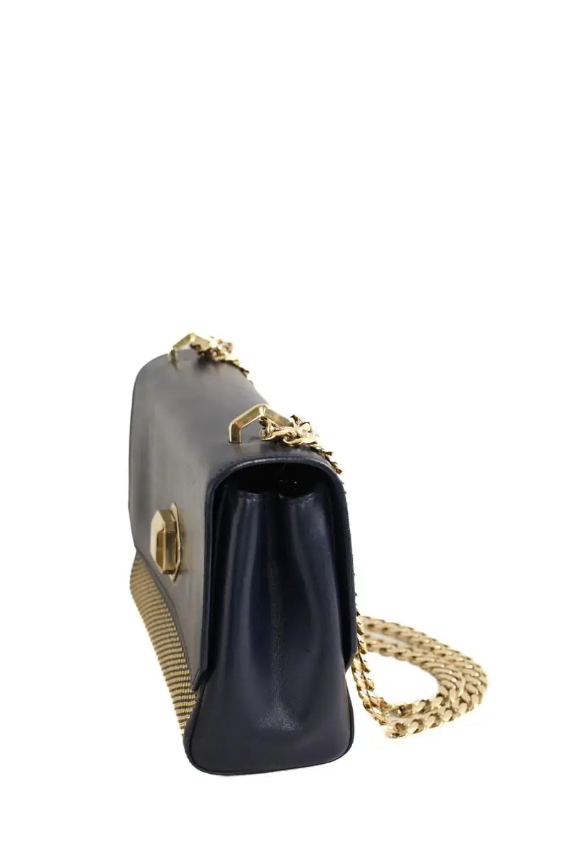 Sac à bandoulière Elie Saab Marine en Cuir