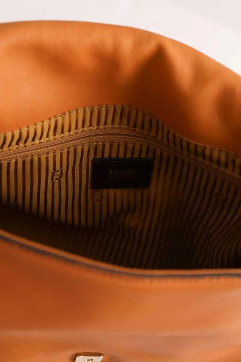 Sac à bandoulière Fendi Baguette grand Camel en Cuir