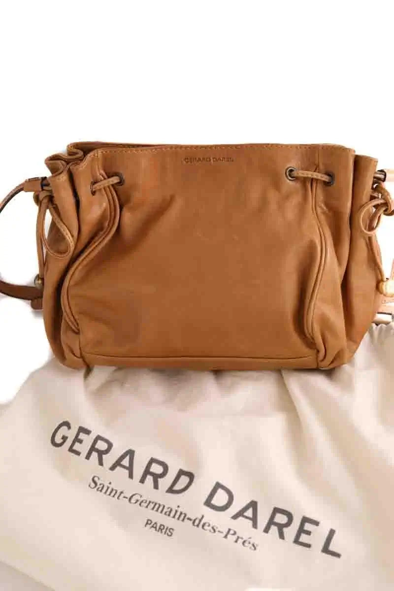 Sac à bandoulière Gerard Darel le mini 24h Camel en Cuir