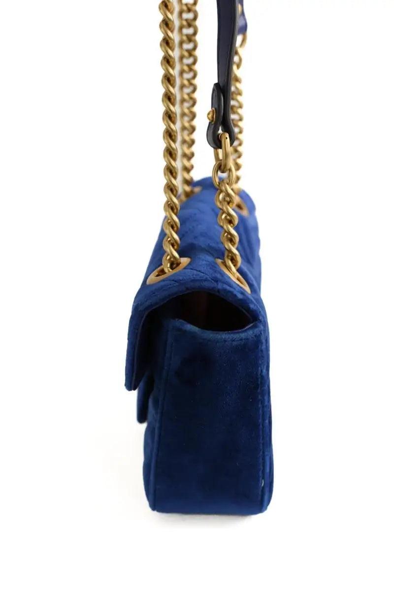 Sac à bandoulière Gucci Bleu en Velours