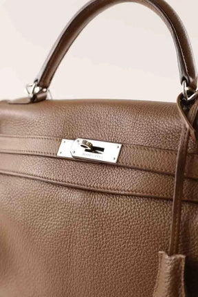 Sac à bandoulière Hermès Kelly 32 Marron en Cuir