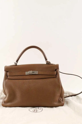 Sac à bandoulière Hermès Kelly 32 Marron en Cuir