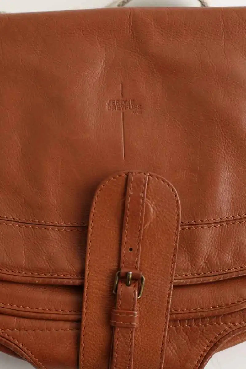 Sac à bandoulière Jérôme Dreyfuss fredo Camel en Cuir