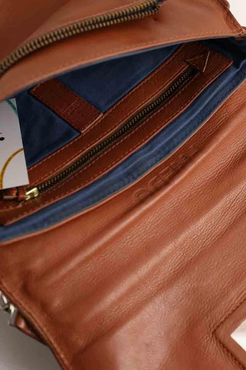 Sac à bandoulière Jérôme Dreyfuss fredo Camel en Cuir