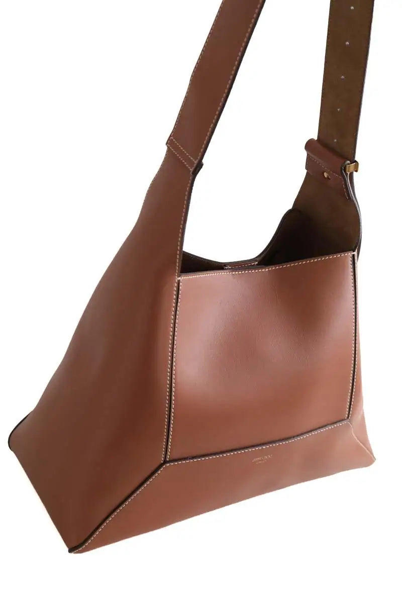 Sac à bandoulière Jimmy Choo Diamond Hobo Marron en Cuir