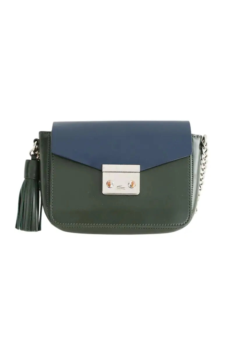 Sac à bandoulière Lacoste Kaki en Cuir - Seconde Main