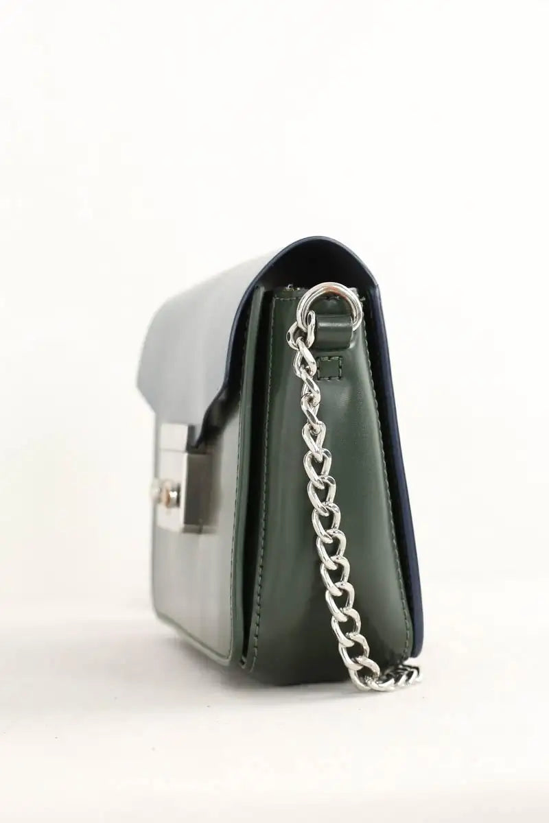 Sac à bandoulière Lacoste Kaki en Cuir