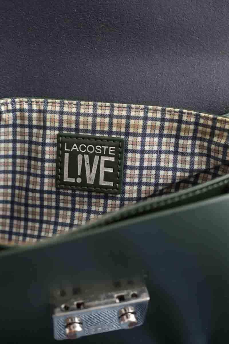 Sac à bandoulière Lacoste Kaki en Cuir