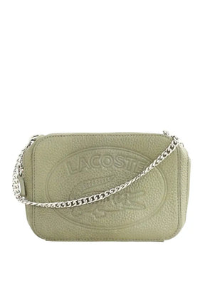 Sac à bandoulière Lacoste Kaki en Cuir - Seconde Main