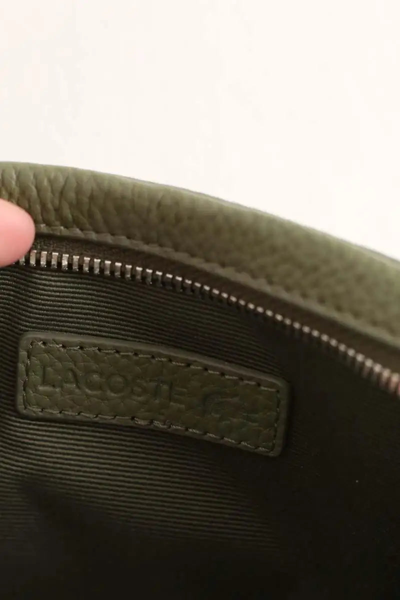 Sac à bandoulière Lacoste Kaki en Cuir