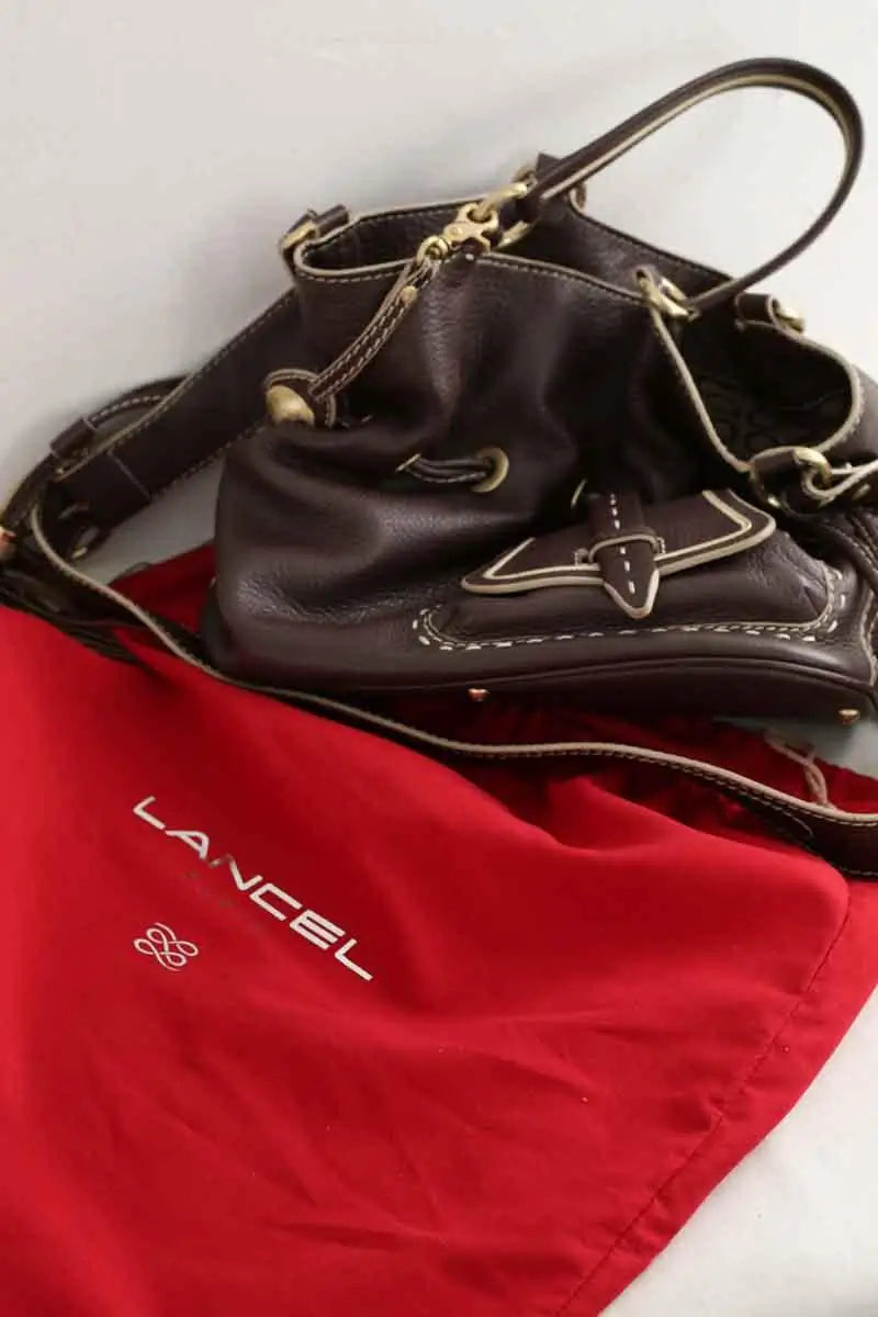Sac à bandoulière Lancel Bordeaux en Cuir