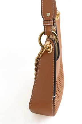 Sac à bandoulière Lancel Sac zippe M double porte Camel en Cuir