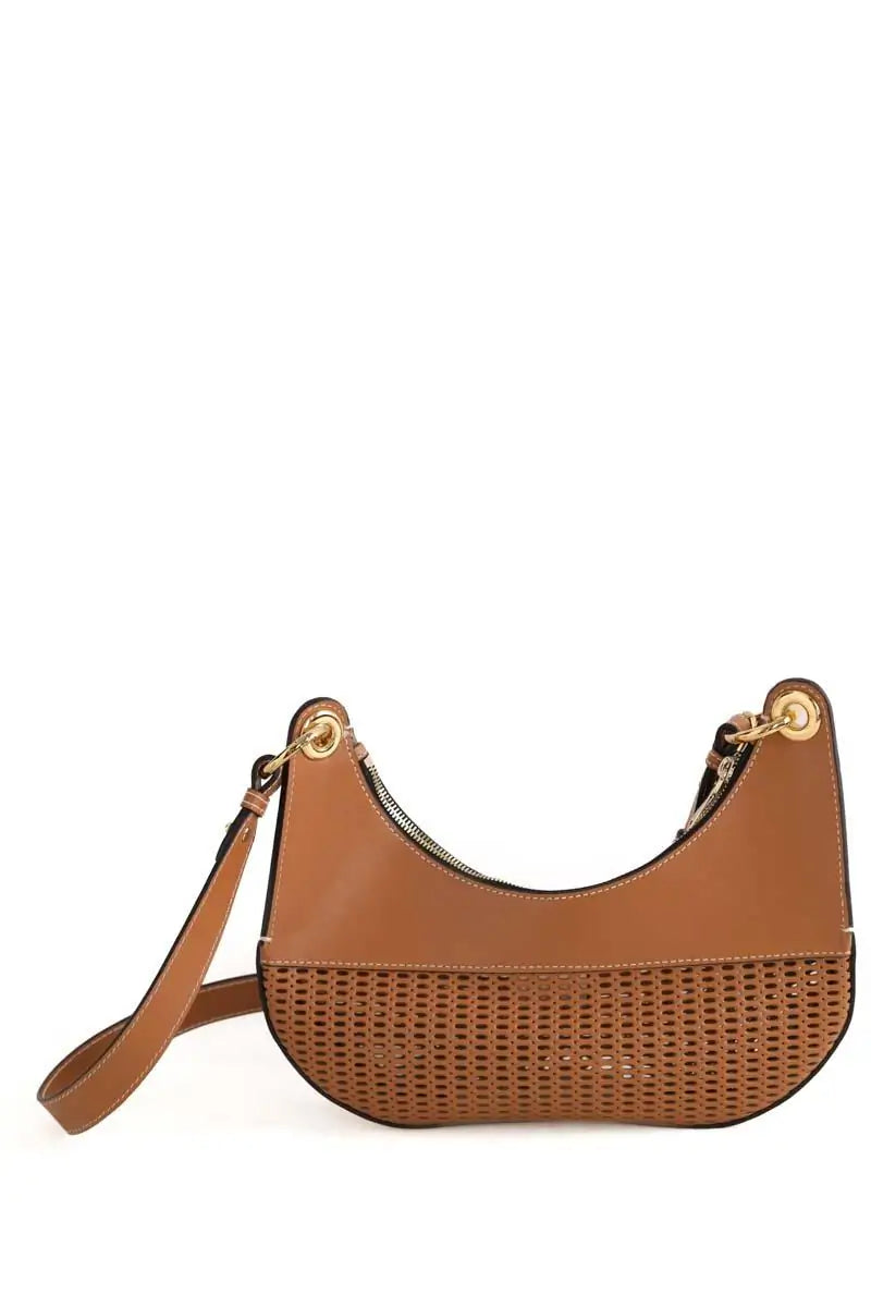 Sac à bandoulière Lancel Sac zippe M double porte Camel en Cuir