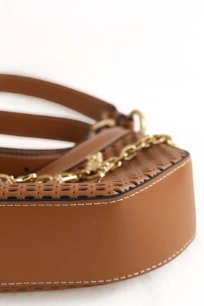 Sac à bandoulière Lancel Sac zippe M double porte Camel en Cuir