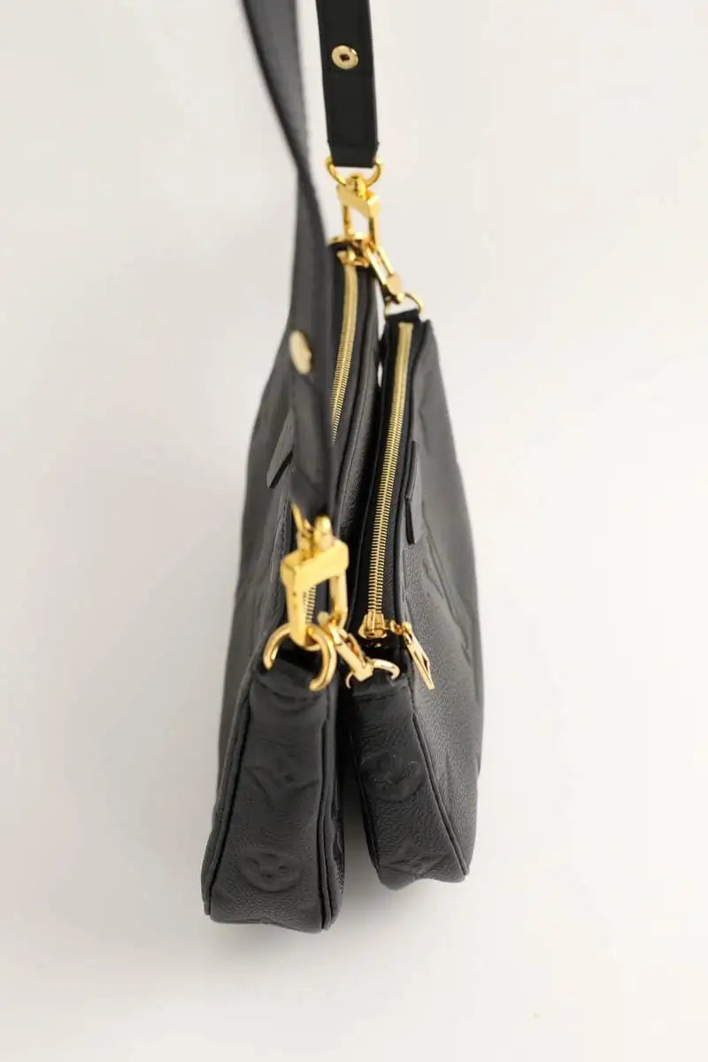 Sac à bandoulière Louis Vuitton Multi Pochette Accessoire Noir en Coton
