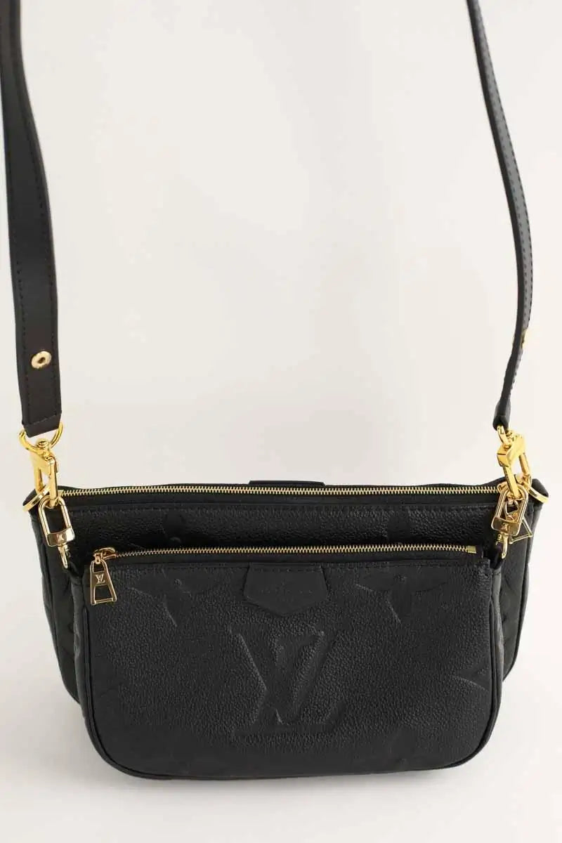 Sac à bandoulière Louis Vuitton Multi Pochette Accessoire Noir en Coton