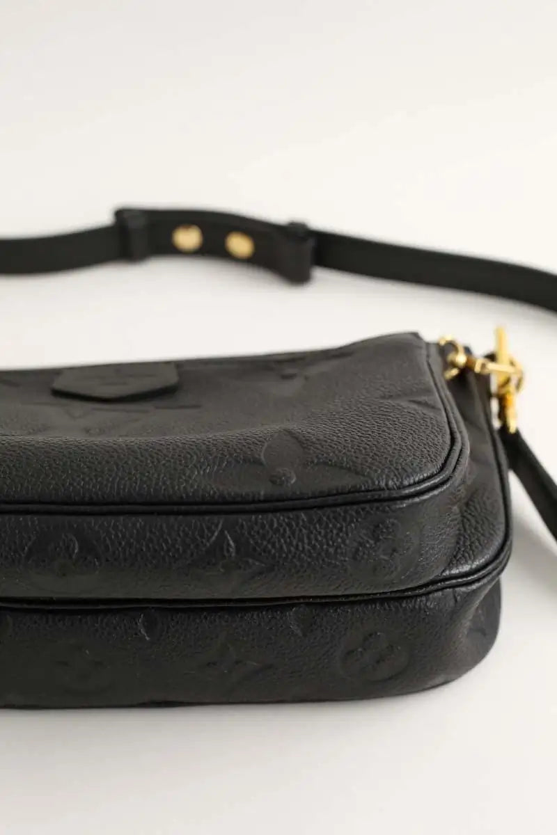 Sac à bandoulière Louis Vuitton Multi Pochette Accessoire Noir en Coton