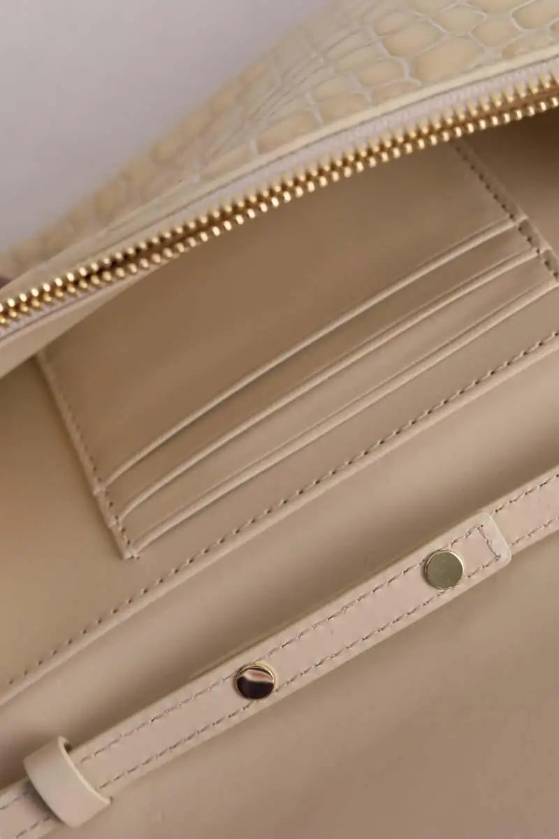 Sac à bandoulière Maje Beige en Cuir