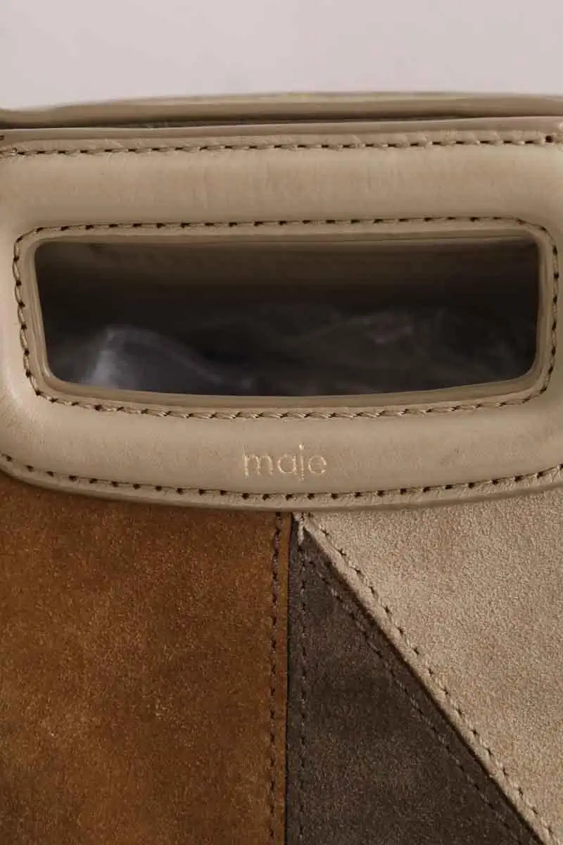 Sac à bandoulière Maje Marron en Daim